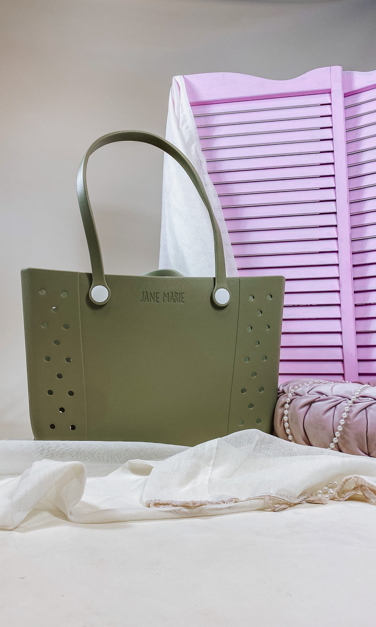 Olive Multi Purpose Croc Tote -2 Sizes