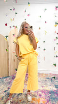 Quilted matching lounge set, shown in one of four available colors
