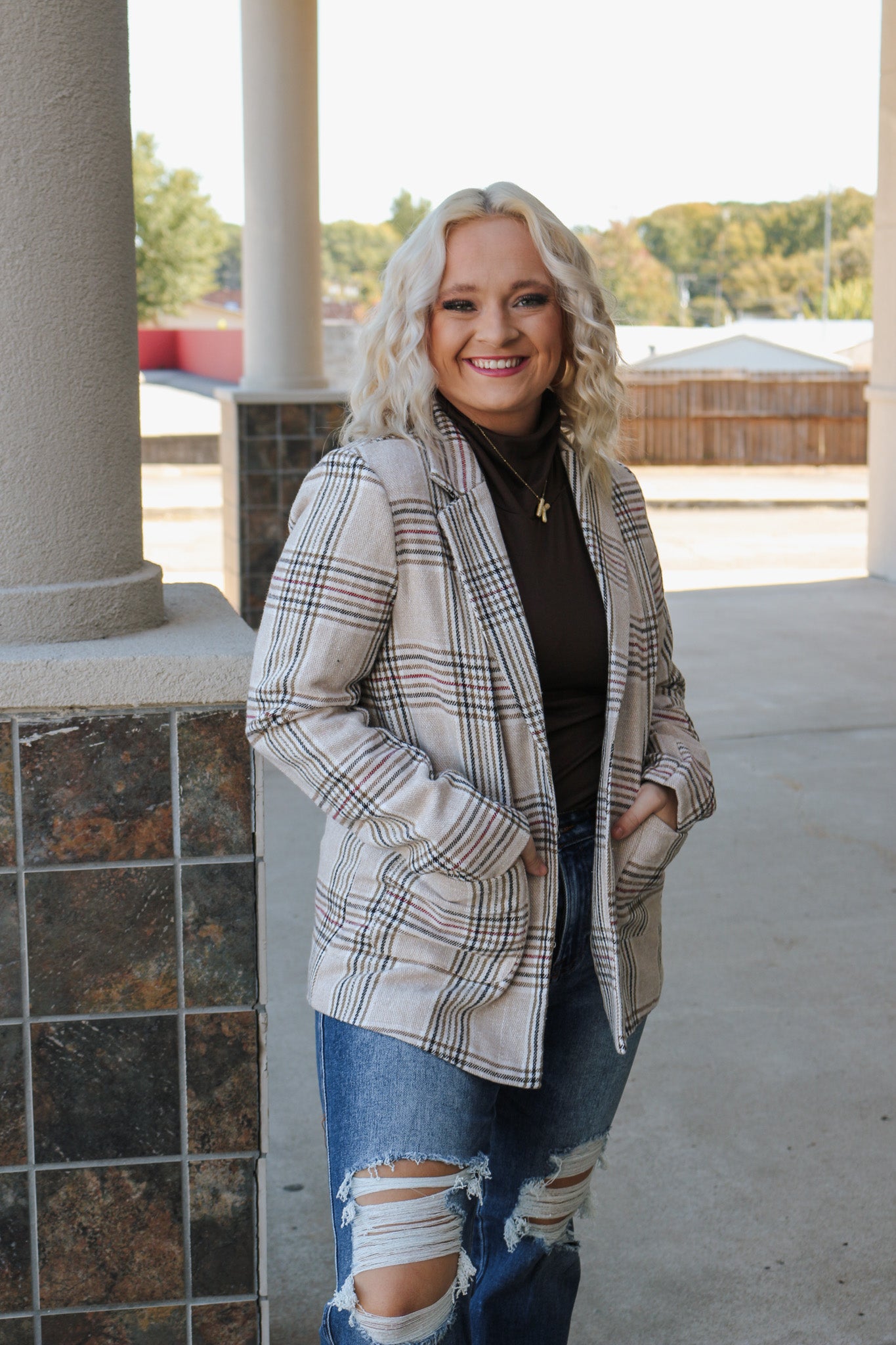 Giving Orders Plaid Bynes Blazer -2 Colors