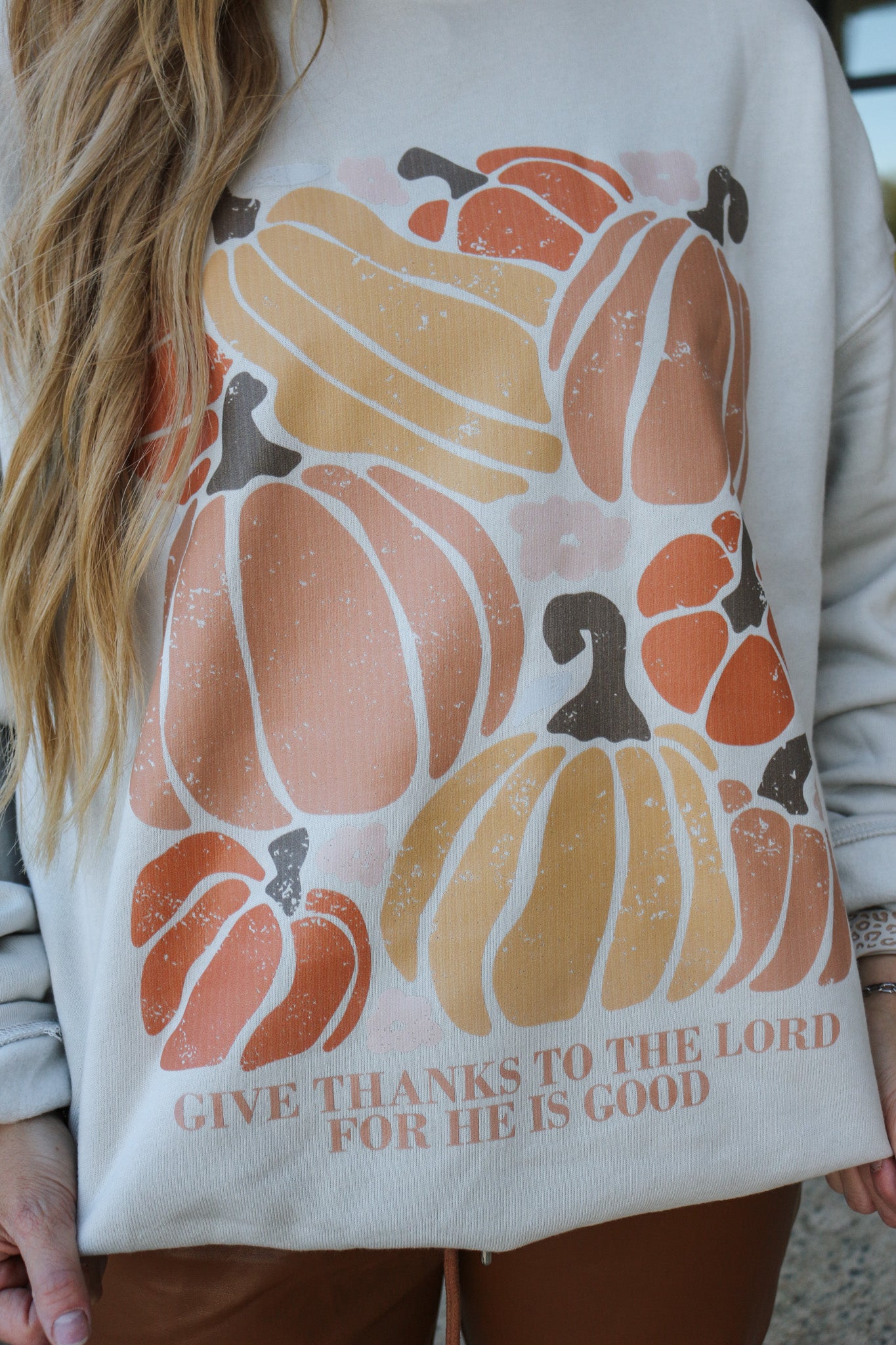 Give Thanks Dusty Cream Sweatshirt