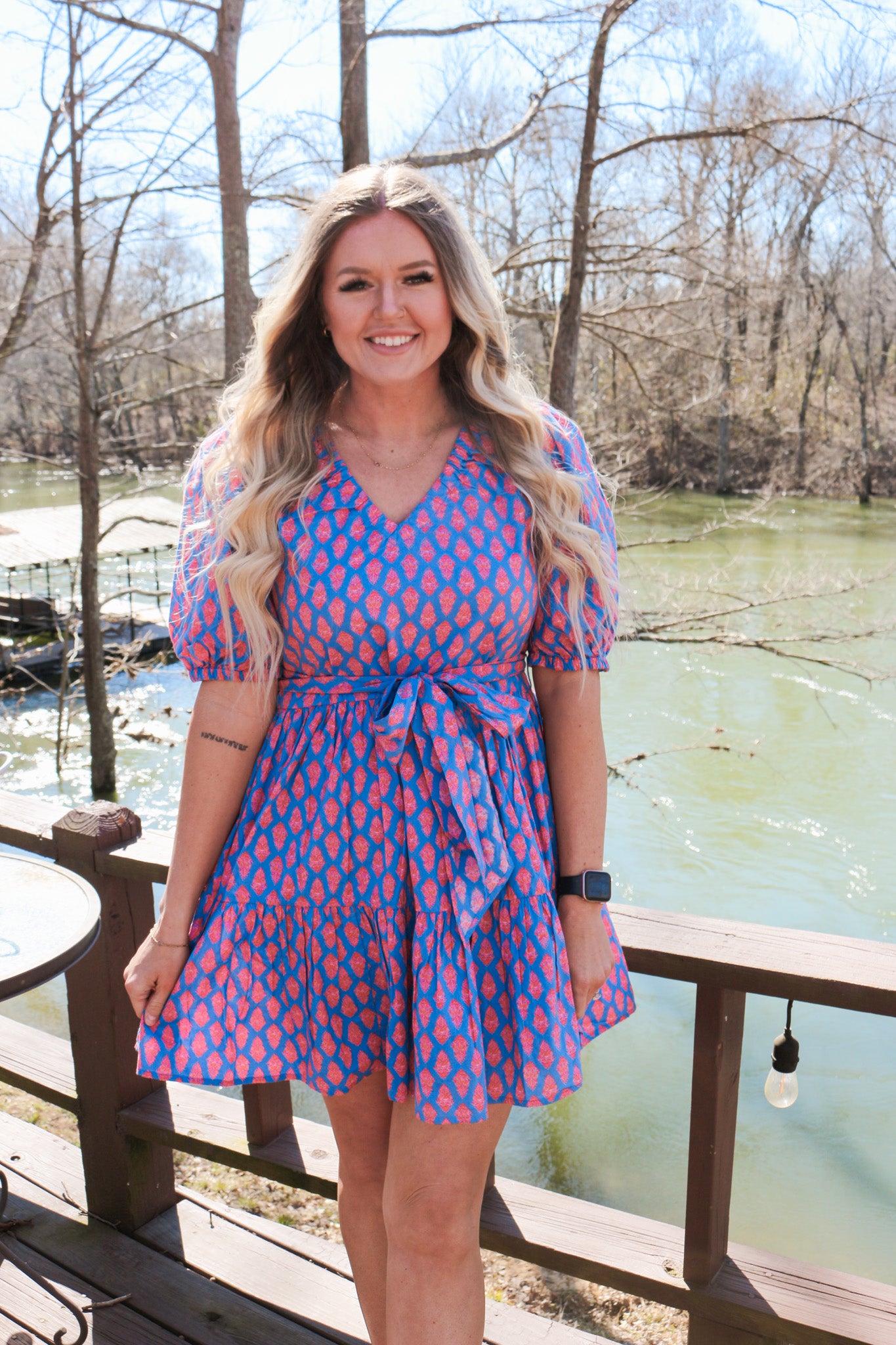 Iconic Feeling Blue Pink Dress