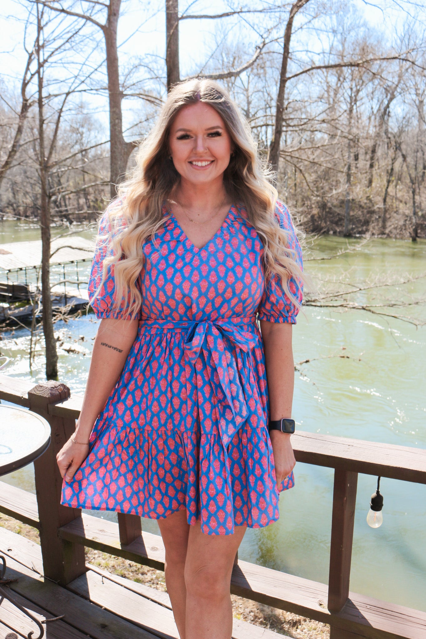 Iconic Feeling Blue Pink Dress