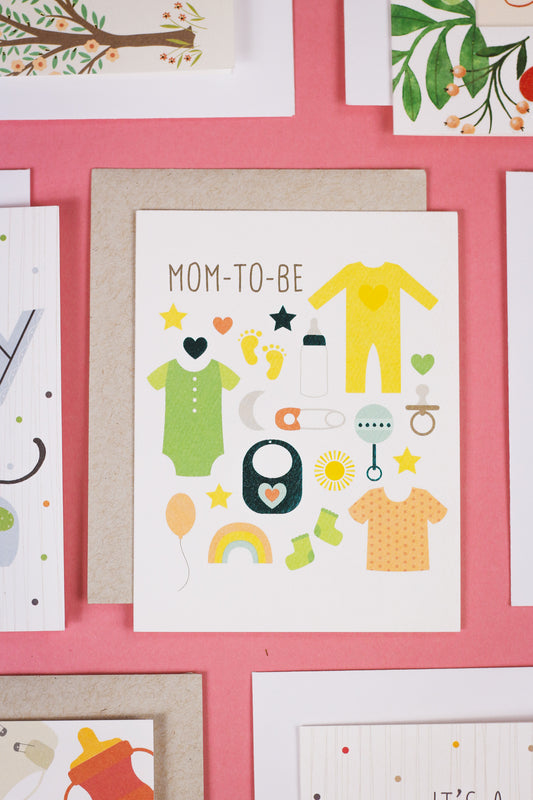 Mom To Be White Greeting Card