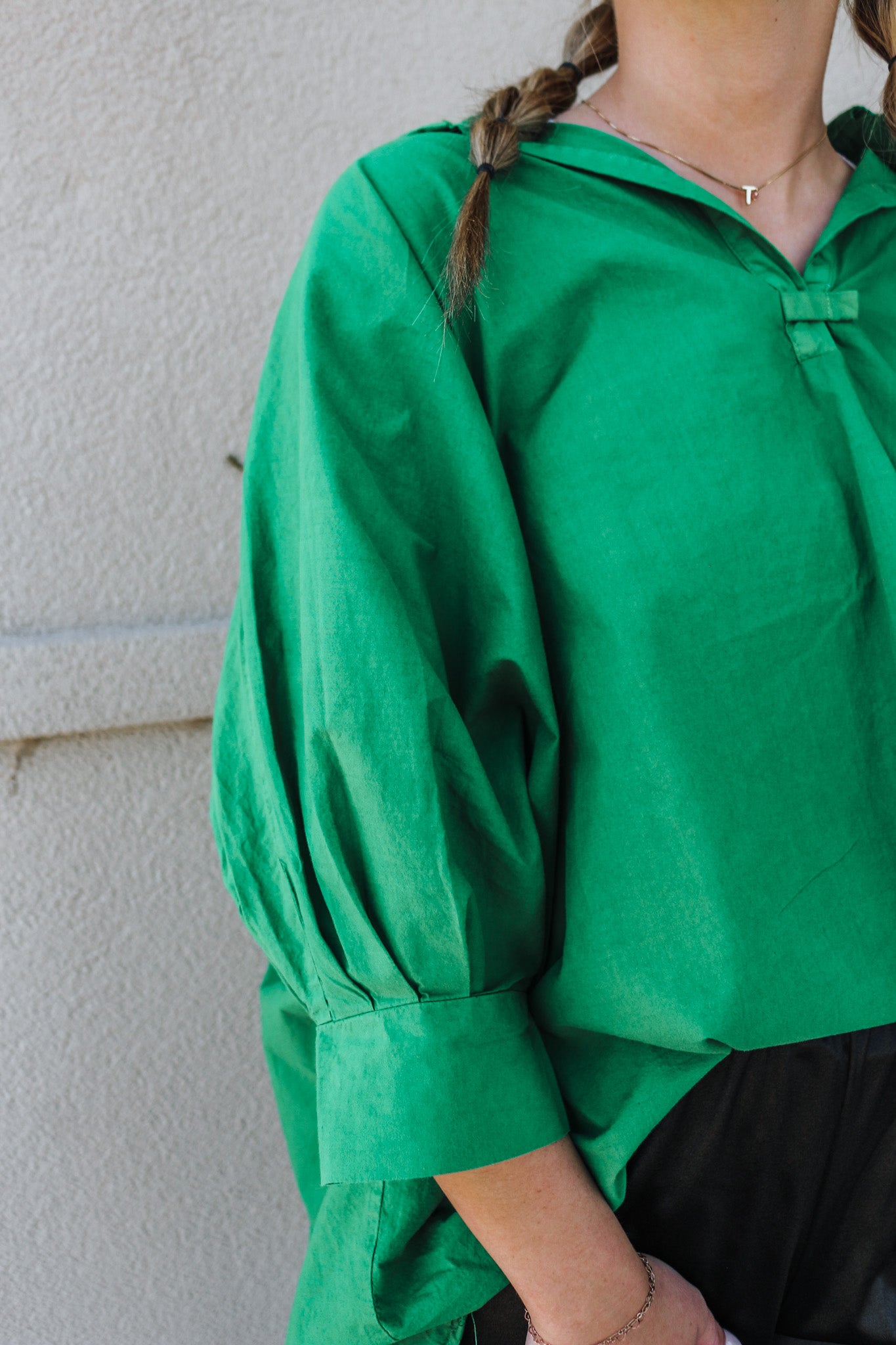 kelly green blouse