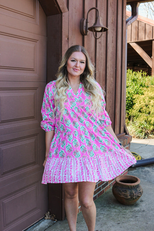 Blooming Love Pink Floral Dress