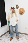 Mud Pie Libba swing hem top, shown in one of three available colors