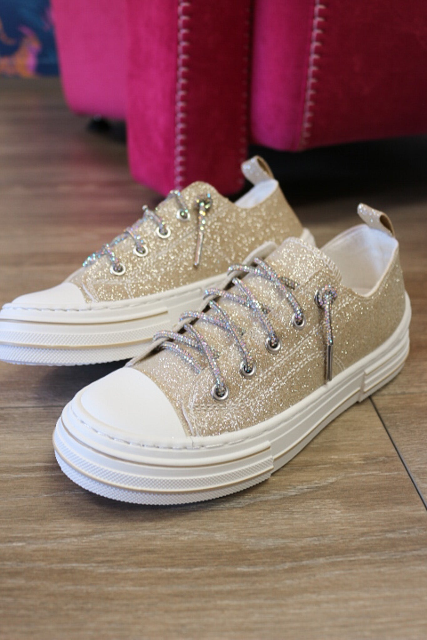 Aman Gold Glitter Sneaker