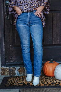 Frankie High Rise Straight Fit Jeans By Dear John