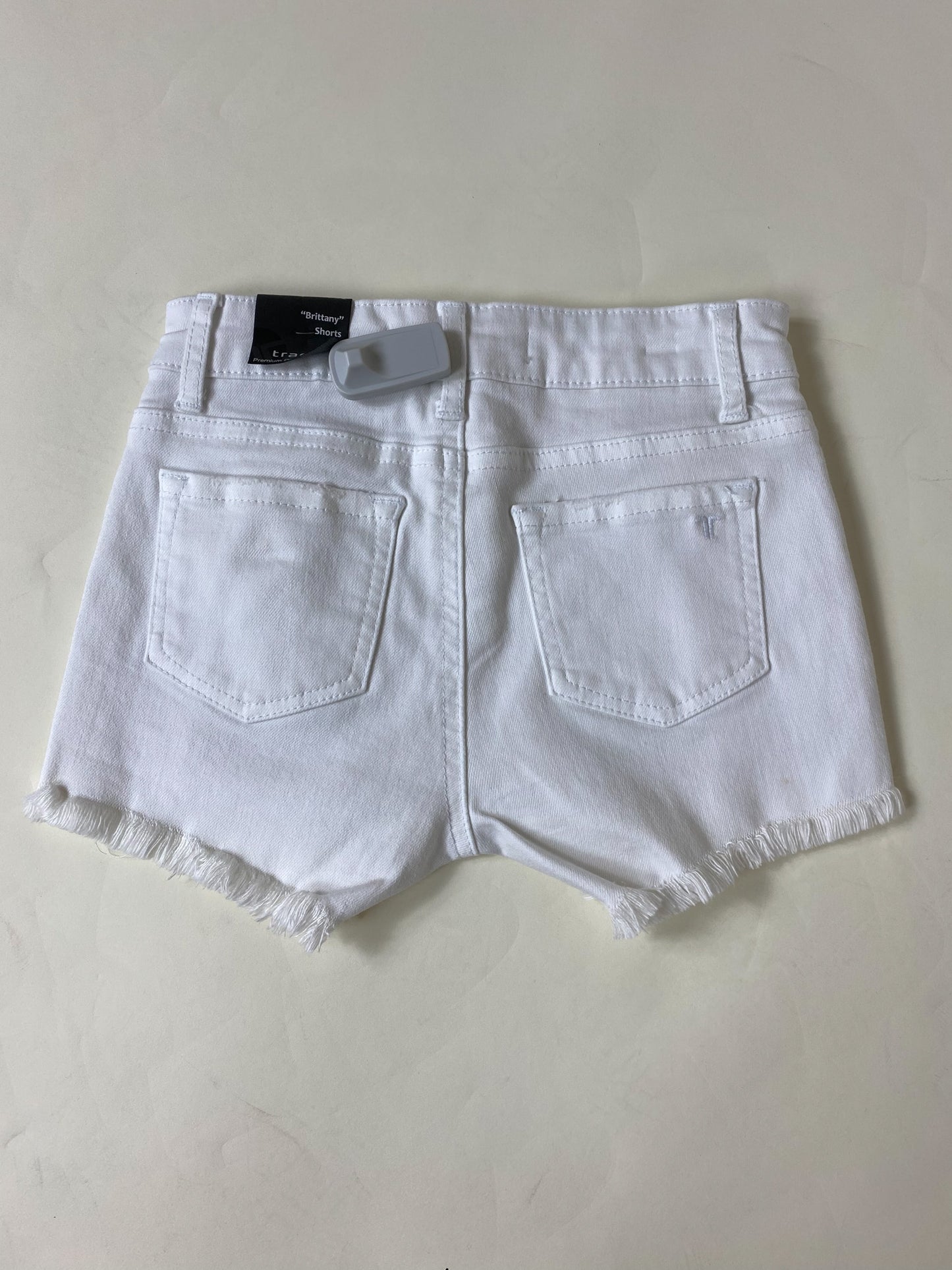 Youth Girls White Denim Shorts