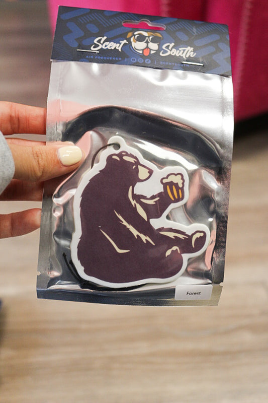 Bear With Beer Freshie -Forest