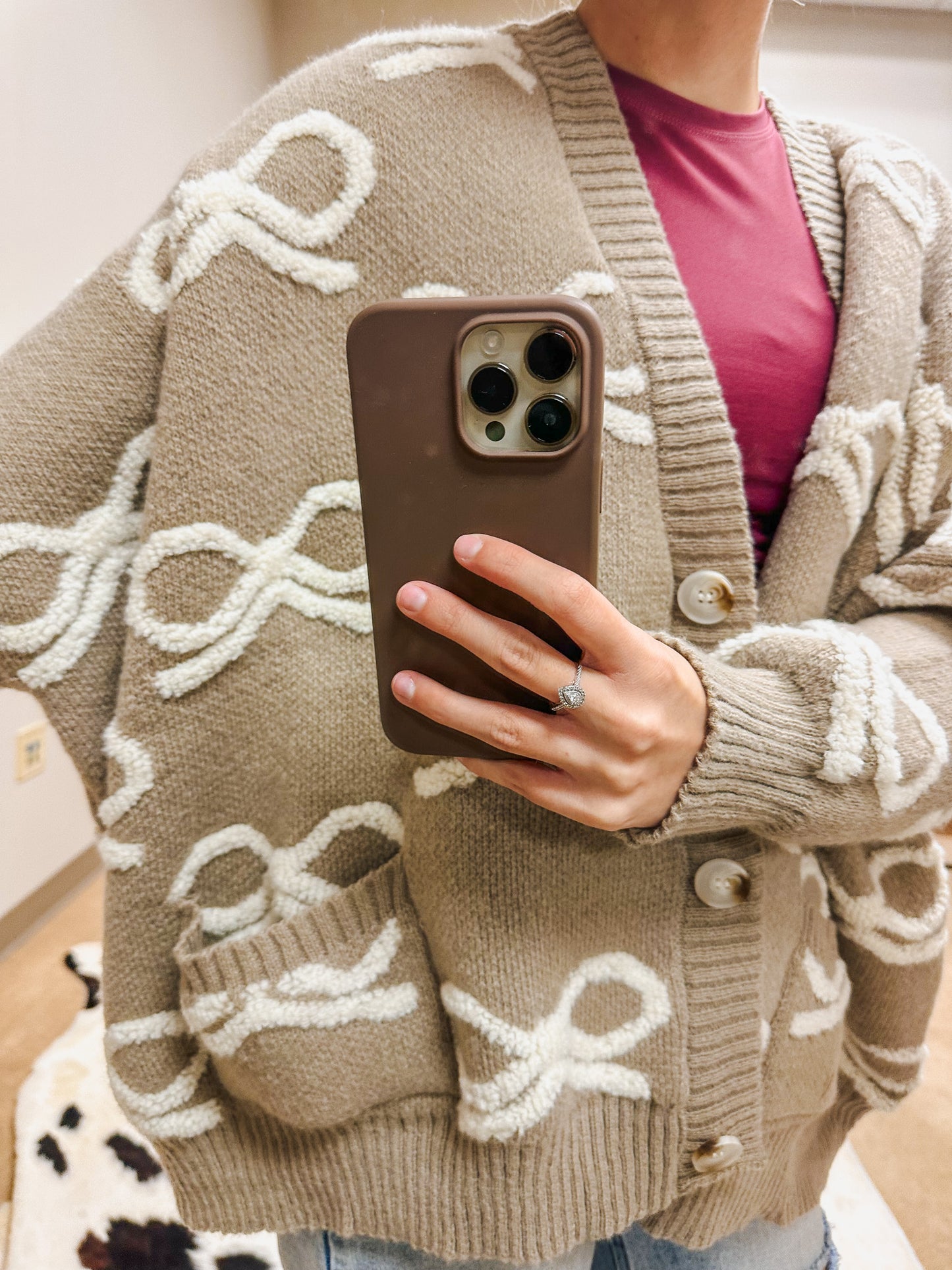 Put A Bow On It Sweater Cardigan -5 Colors