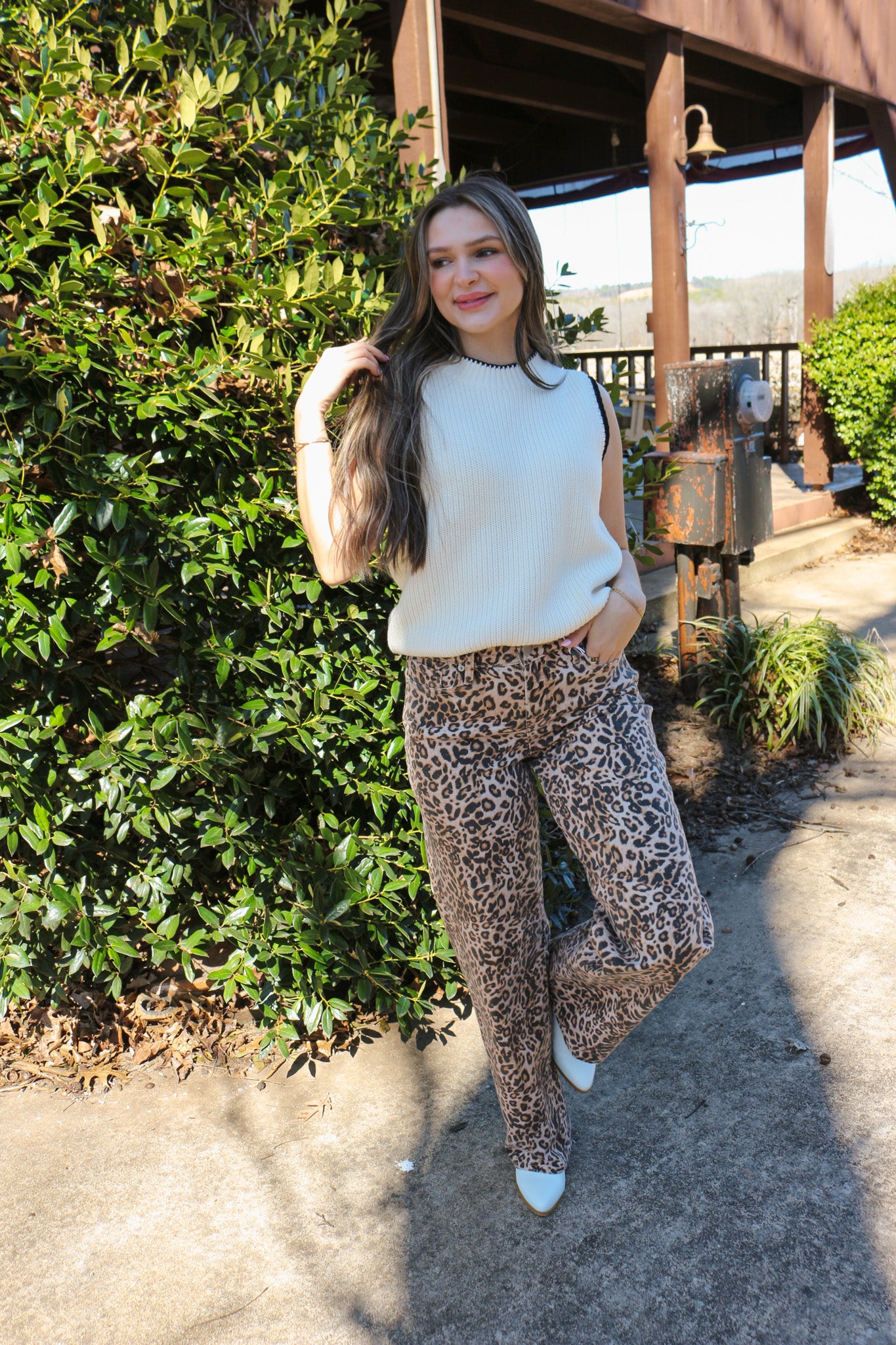 Taylor Leopard Straight Leg Dear John Jeans