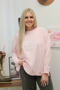 Mama Bow sweatshirt, shown in one of two available colors