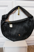 Leather Woven Knot Bag