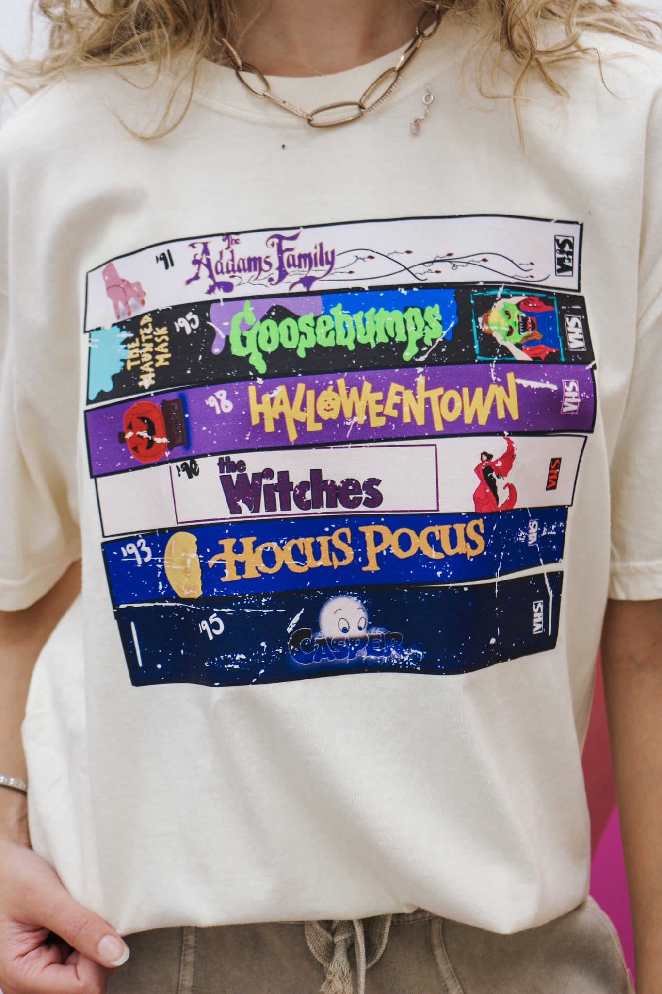 90s Halloween Movies Ivory Graphic Tee