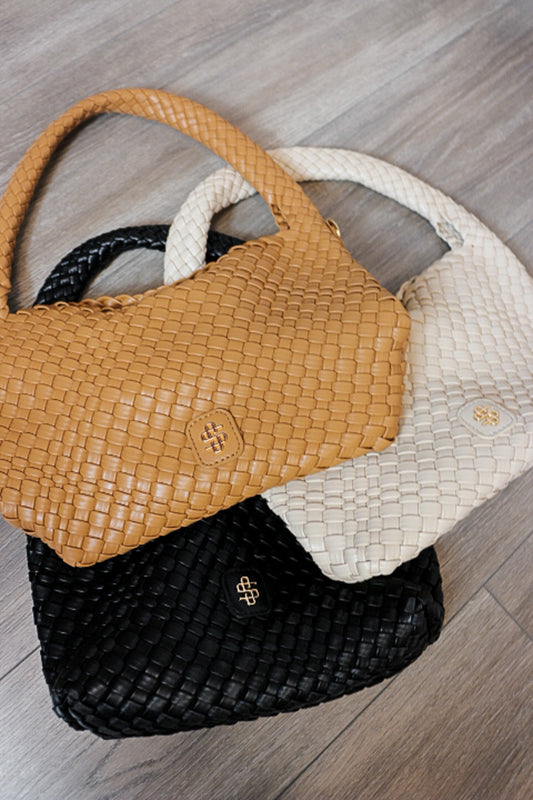 Leather Woven Purse -3 Colors