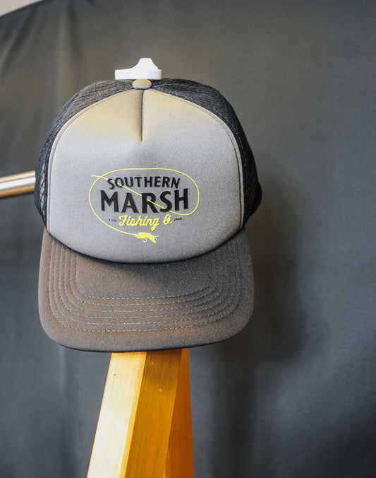 Southern Marsh Performance Trucker Fly Loop Hat- Midnight Gray