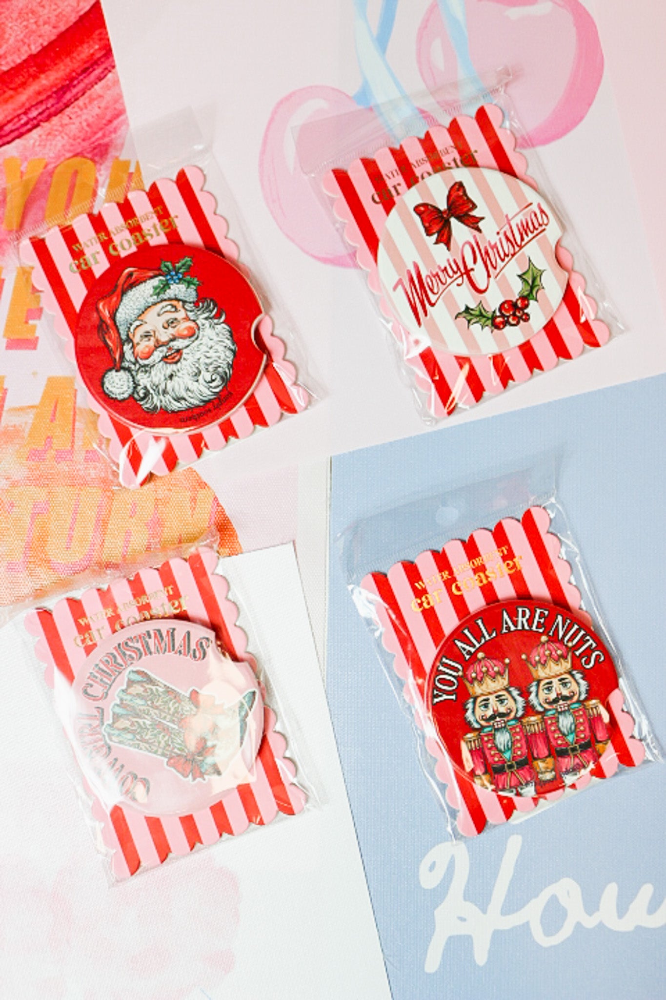 Holiday Car Coaster -4 Colors