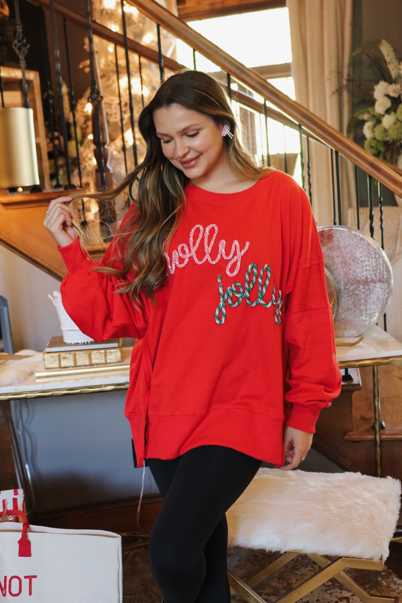 Holly Jolly Red Christmas Sweatshirt