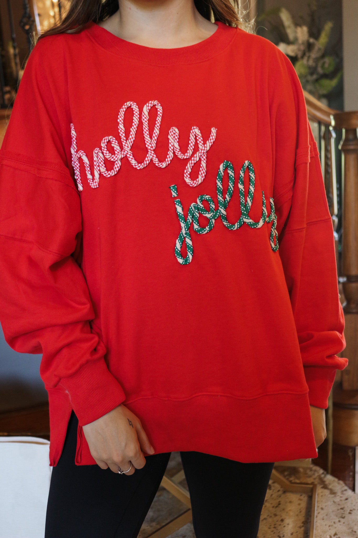 Holly Jolly Red Christmas Sweatshirt