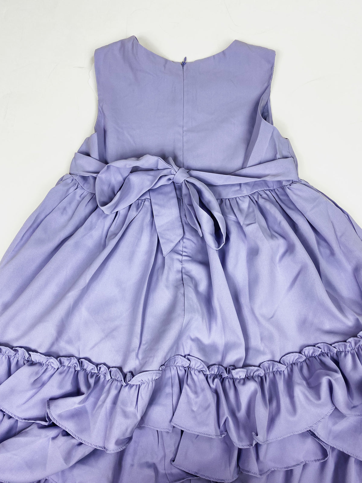 Girls Lavender Ruffled Dress