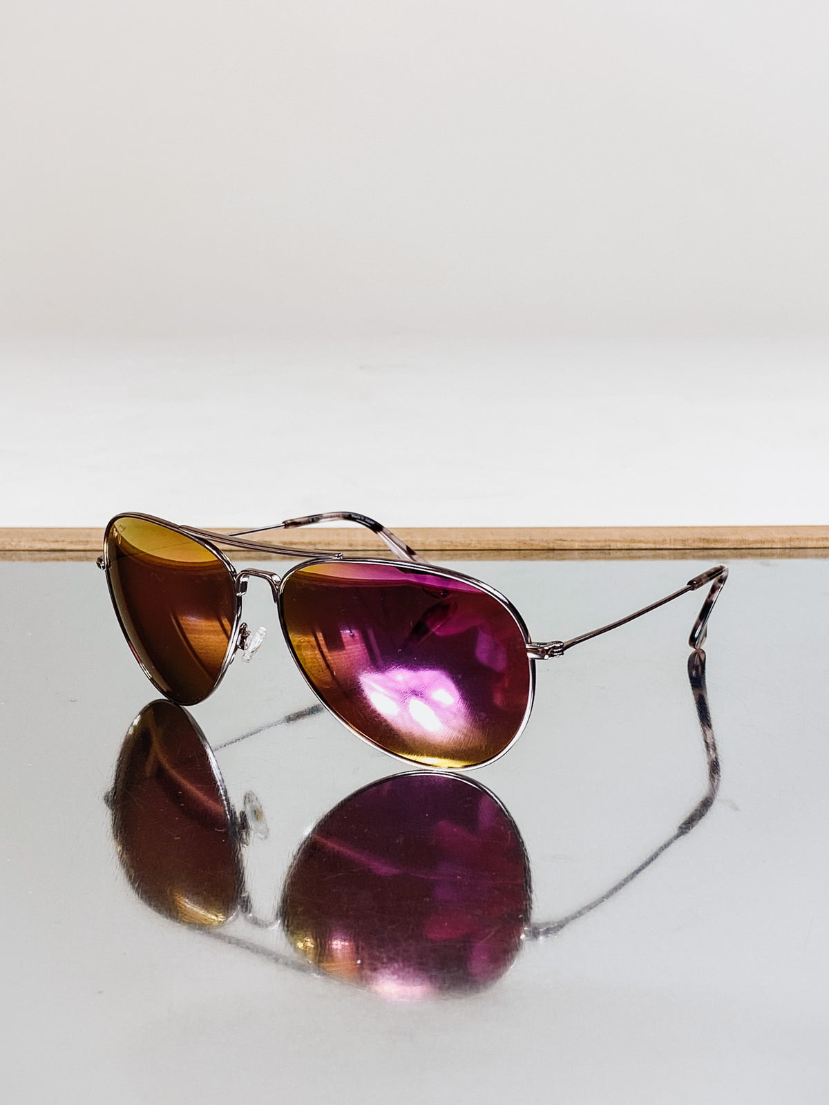Maui Jim “Mavericks” Aviator Sunglasses with Purple Mirrored Lenses Polarized Aviator Sunglasses | Maui Jim® main image 3