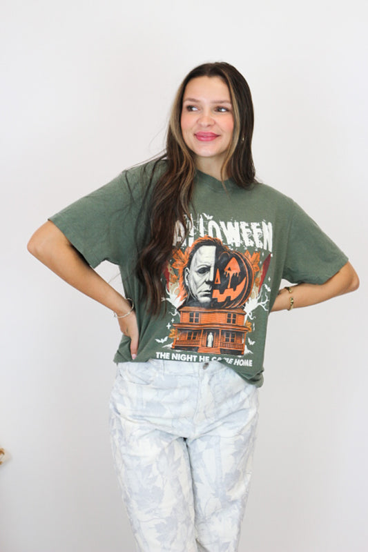 The Night He Came Home Moss Graphic Tee