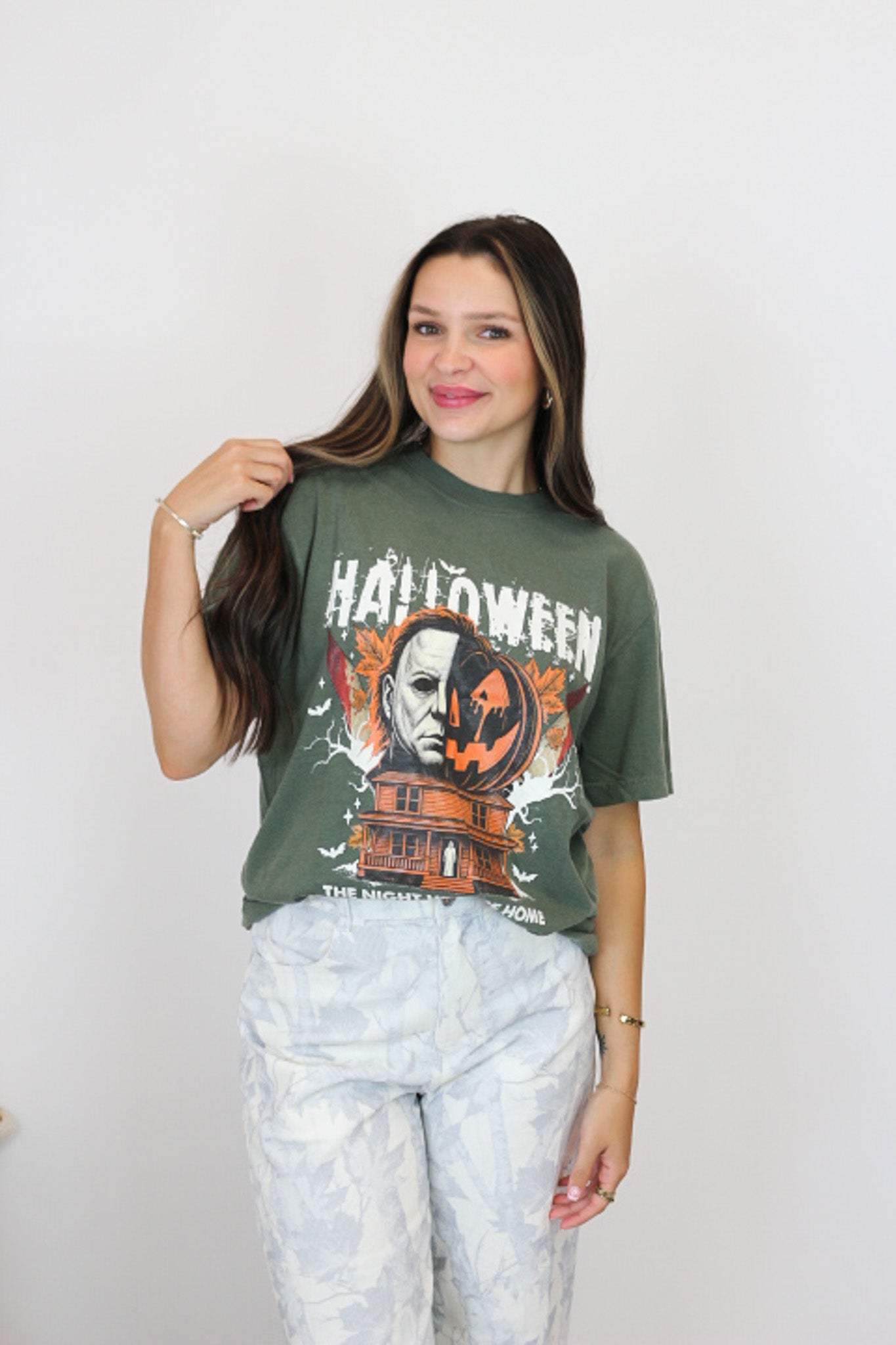 The Night He Came Home Moss Graphic Tee