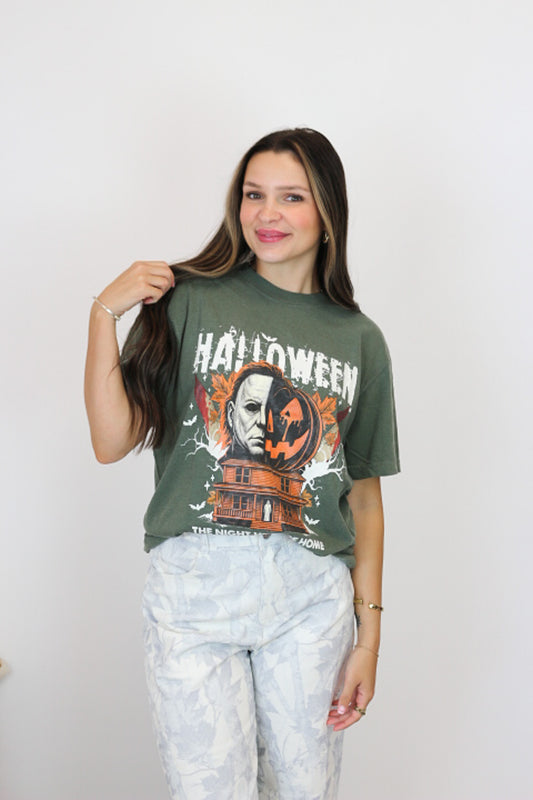 The Night He Came Home Moss Graphic Tee