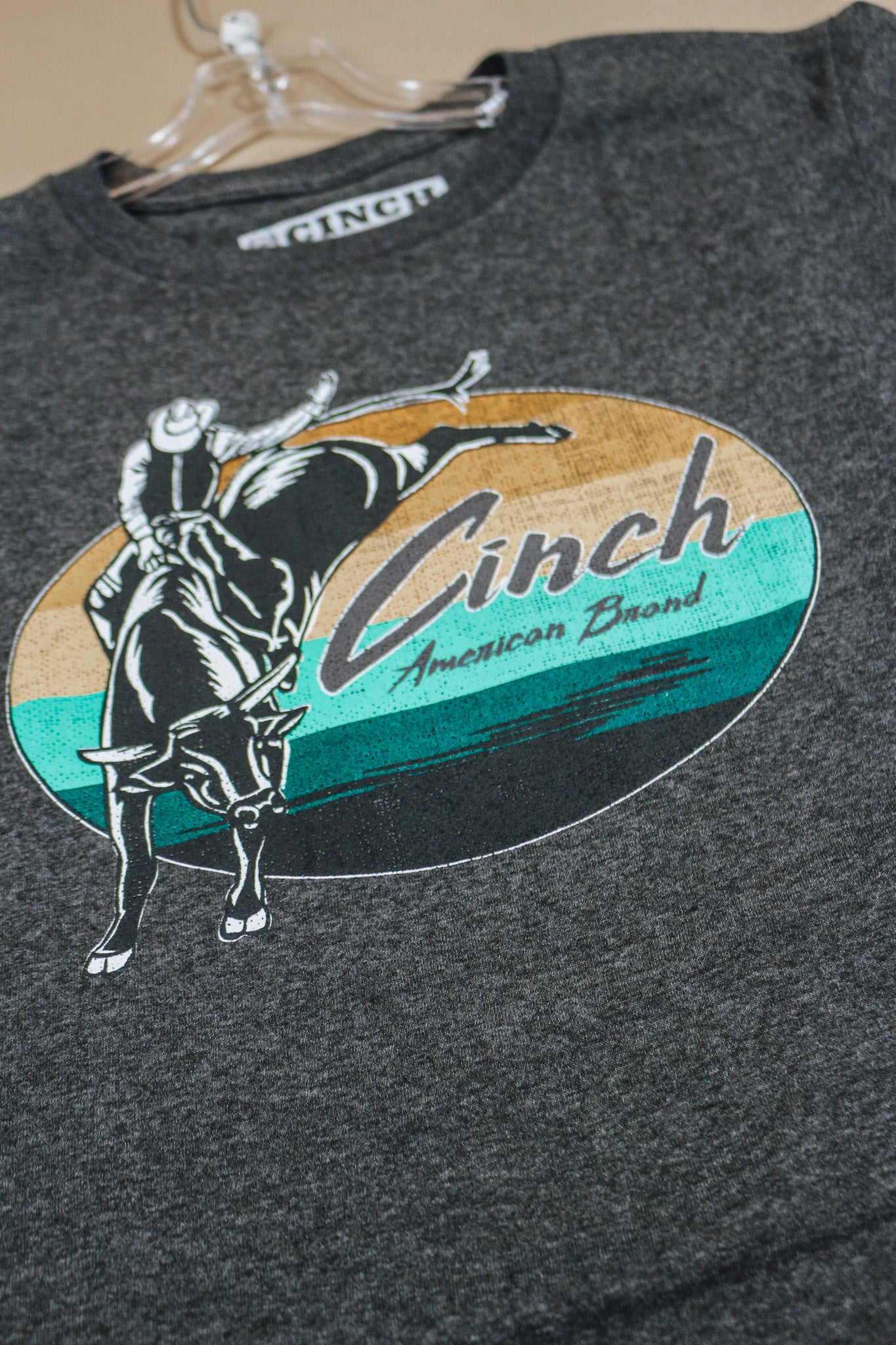 Cinch Grey Men's Bull Rider Short Sleeve T-Shirt