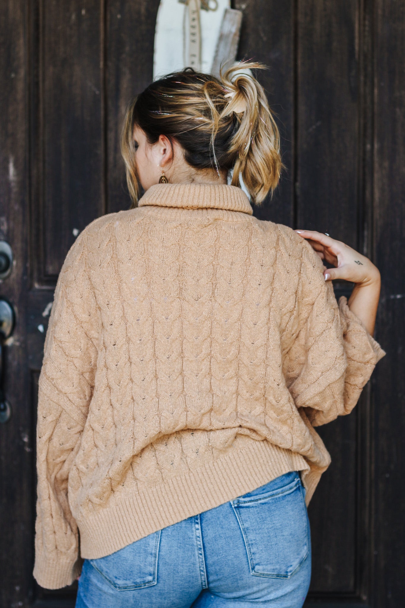 Radley Cable Knit Tan Sweater