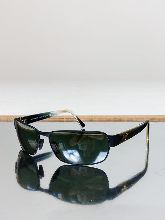 Black Coral Polarized Rectangular Sunglass By Maui Jim