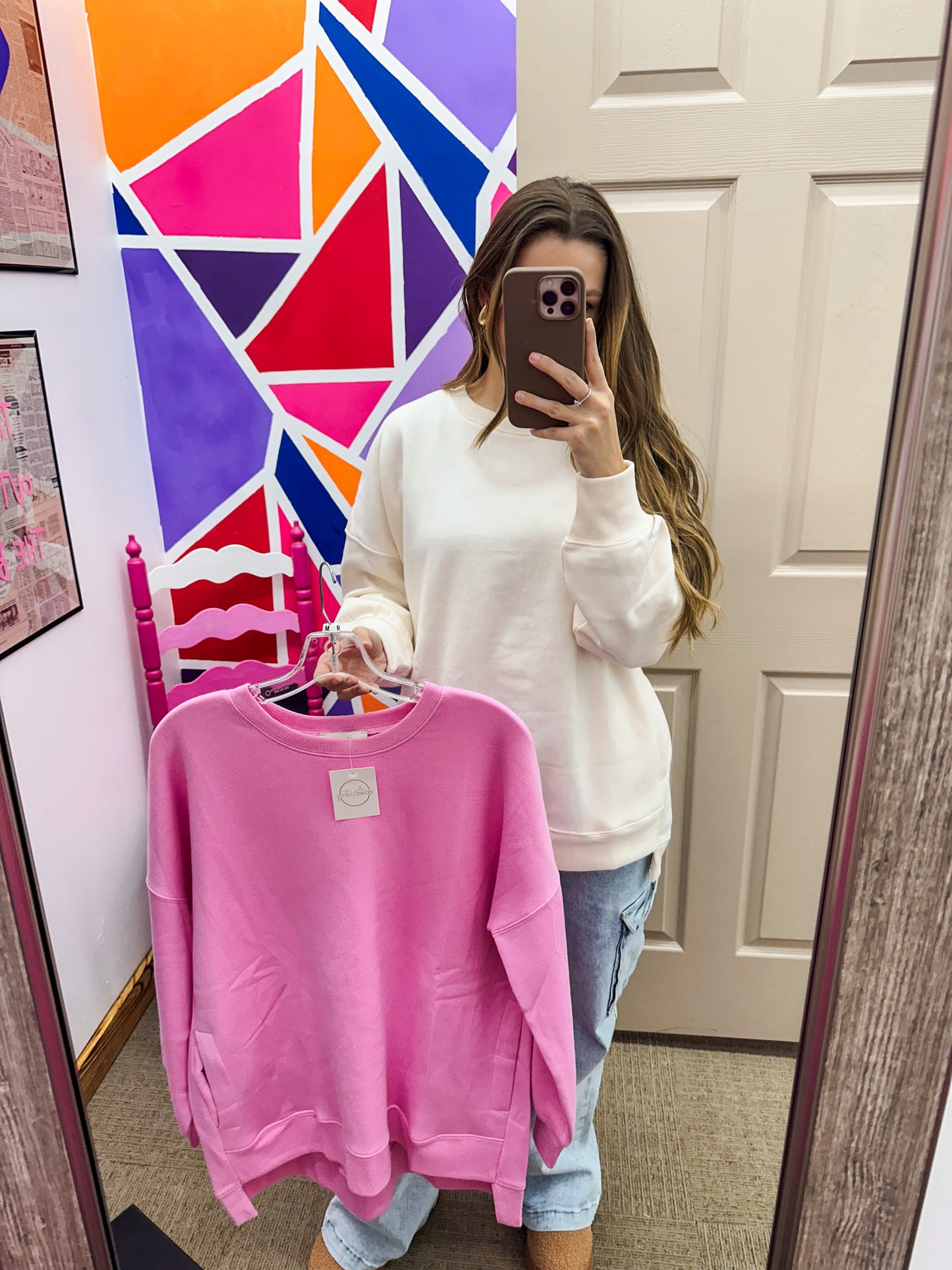 Cozy Cuddle Solid Pocket Sweatshirt -2 Colors