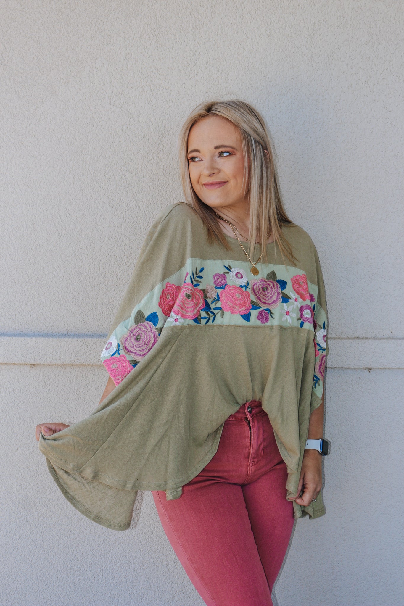 Full Bloom Sage Green Floral Top