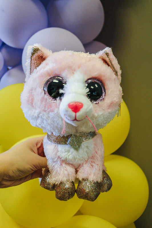 Fiona Large Pink Cat Beanie Baby
