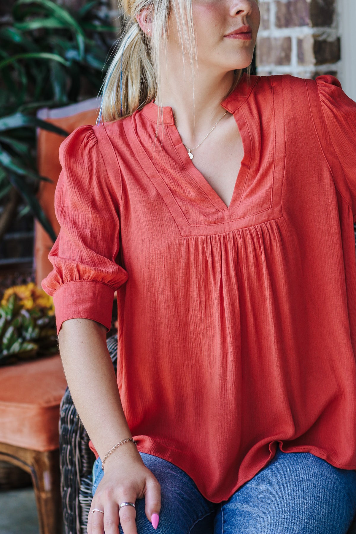 Hard To Miss Persimmon Blouse