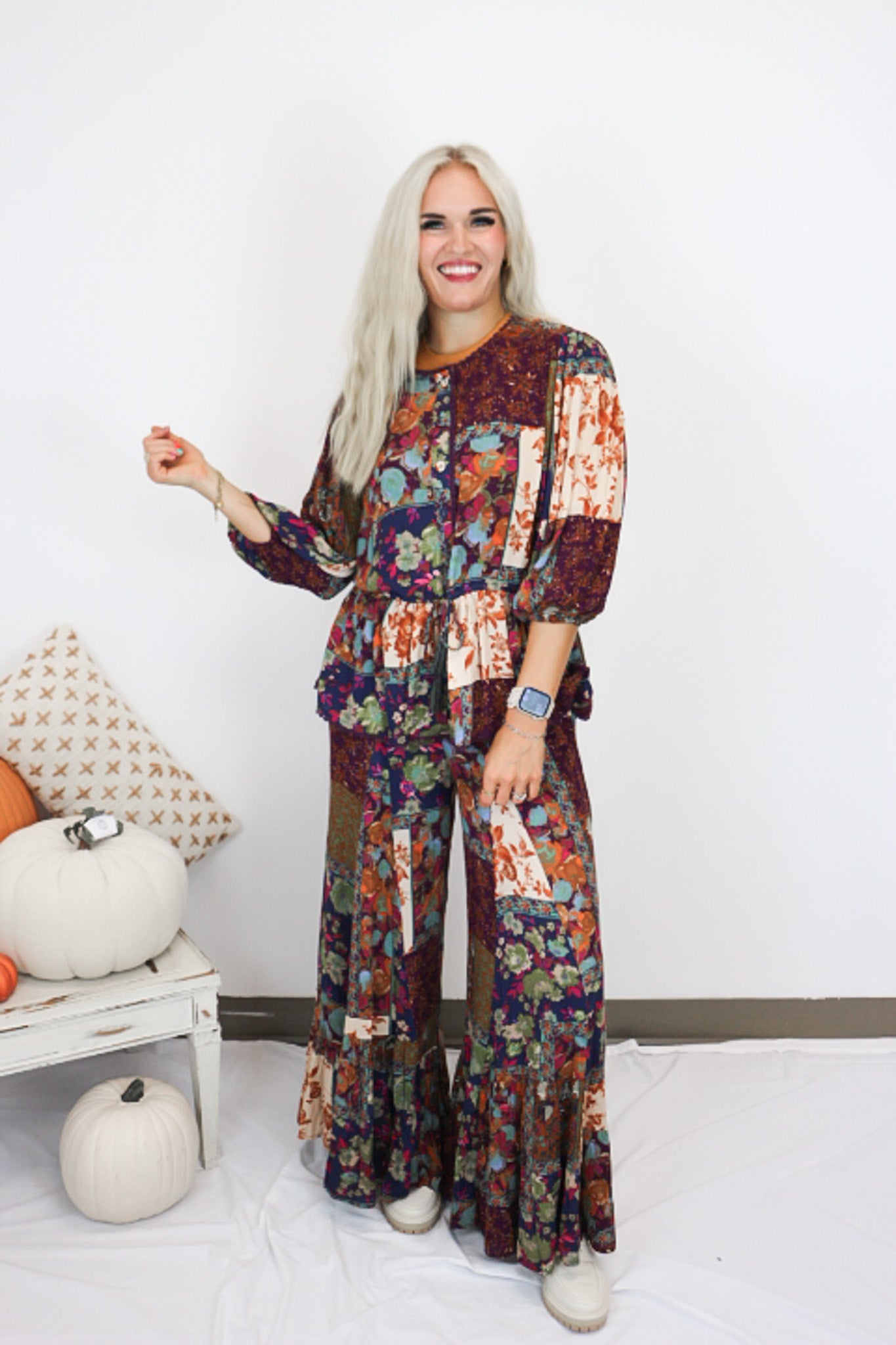 Floral Dreams Plum Pants