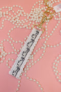 Lace pattern keychain
