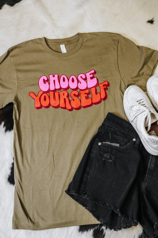 Choose Yourself Brown Graphic Tee