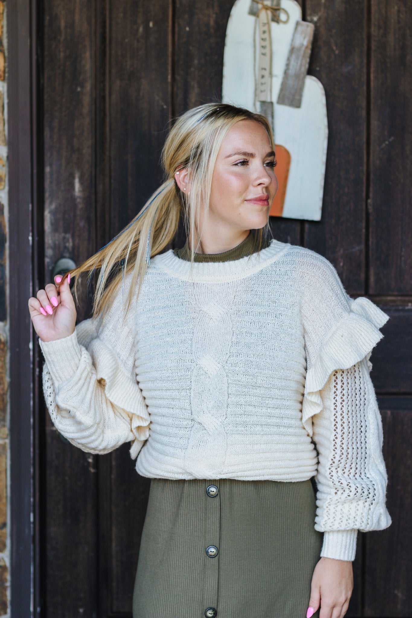 Willow Ruffle Sweater -2 Colors