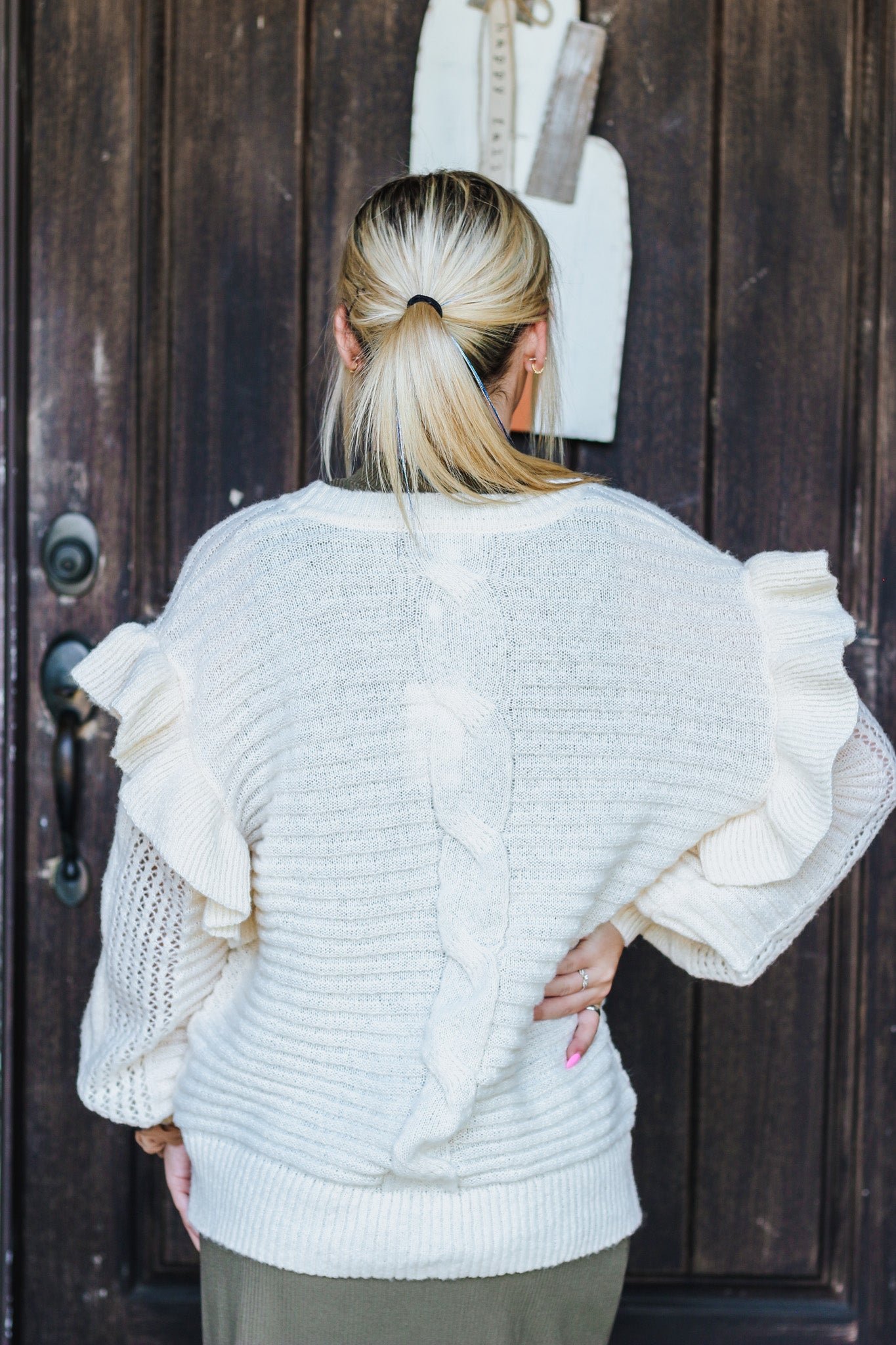 Willow Ruffle Sweater -2 Colors