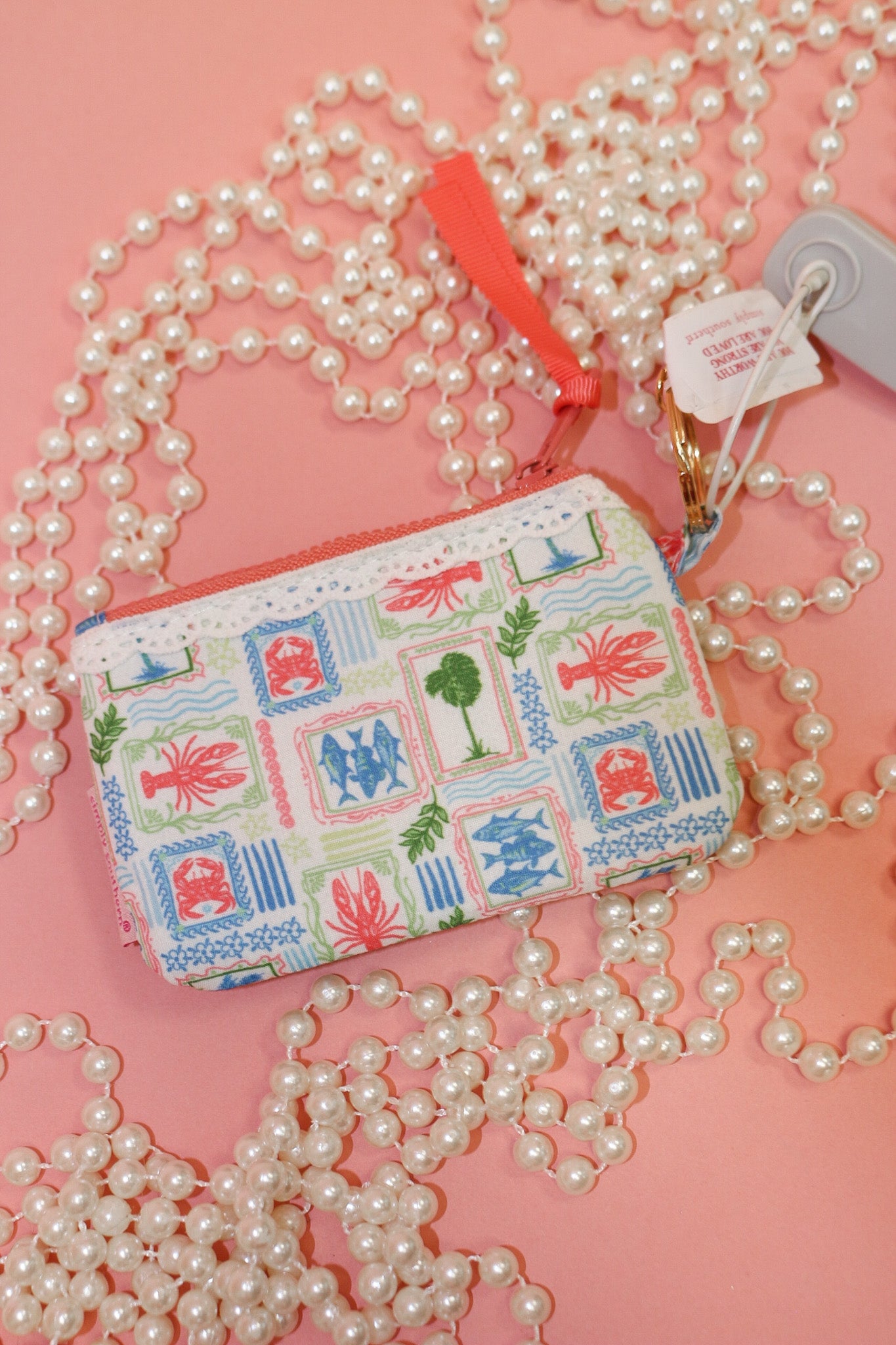 ID keychain pattern wallet, shown in one of fourteen available colors