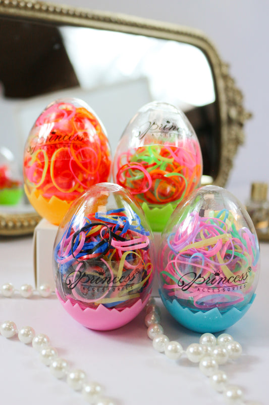 Rubber Elastic Hair Ties Easter Egg -4 Colors