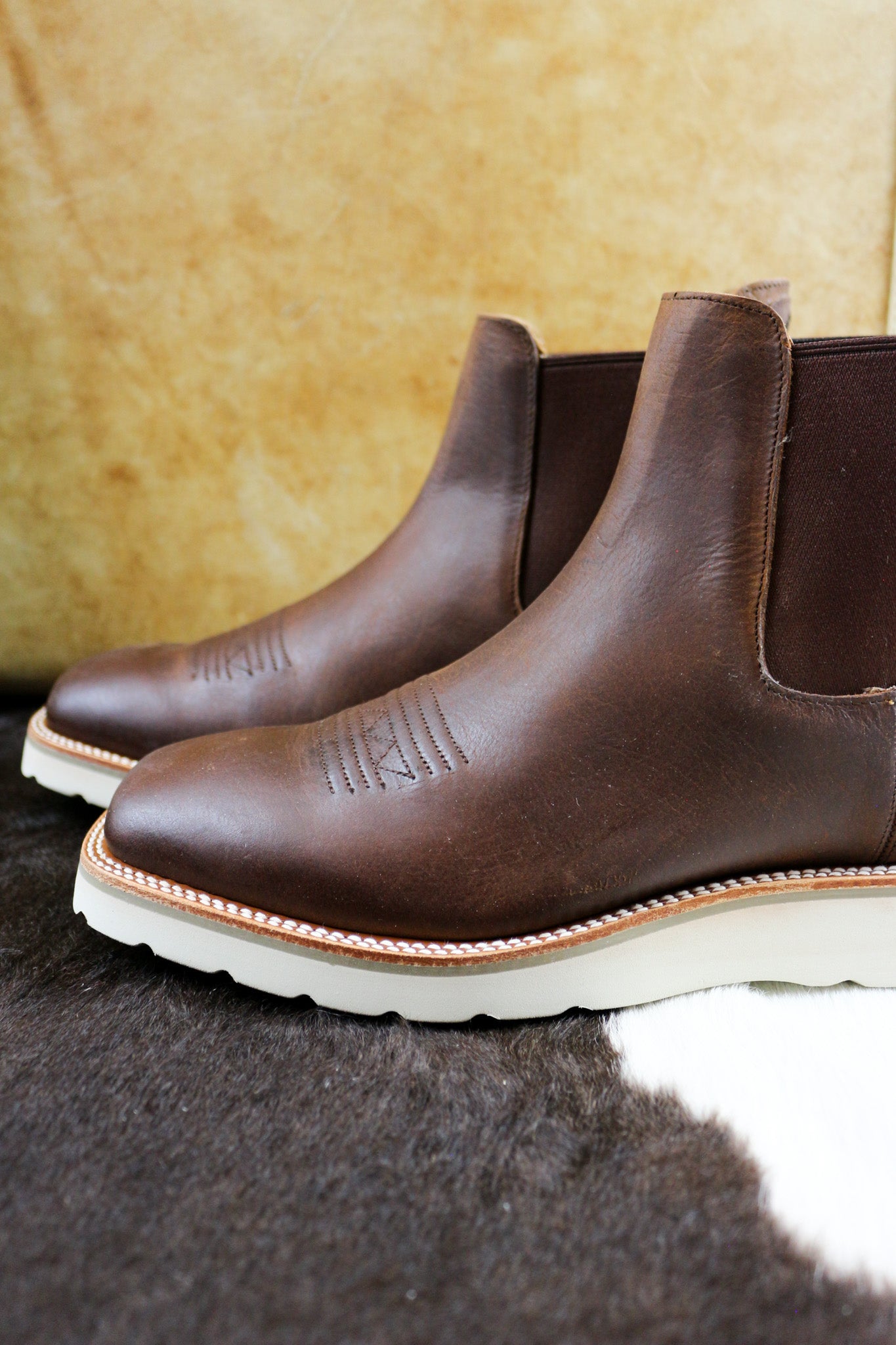 Mens Brown Leather Boot