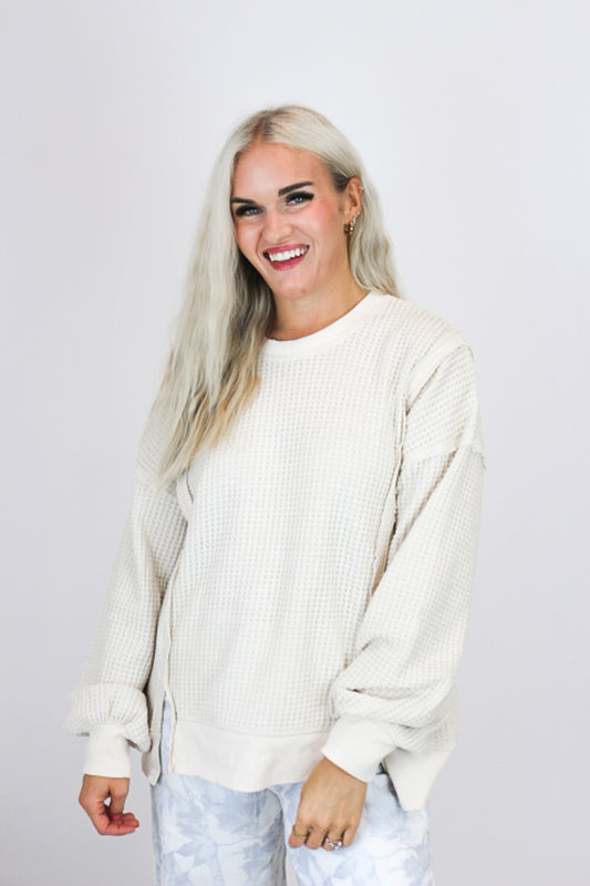 Modern Muse Cream Knit Sweater