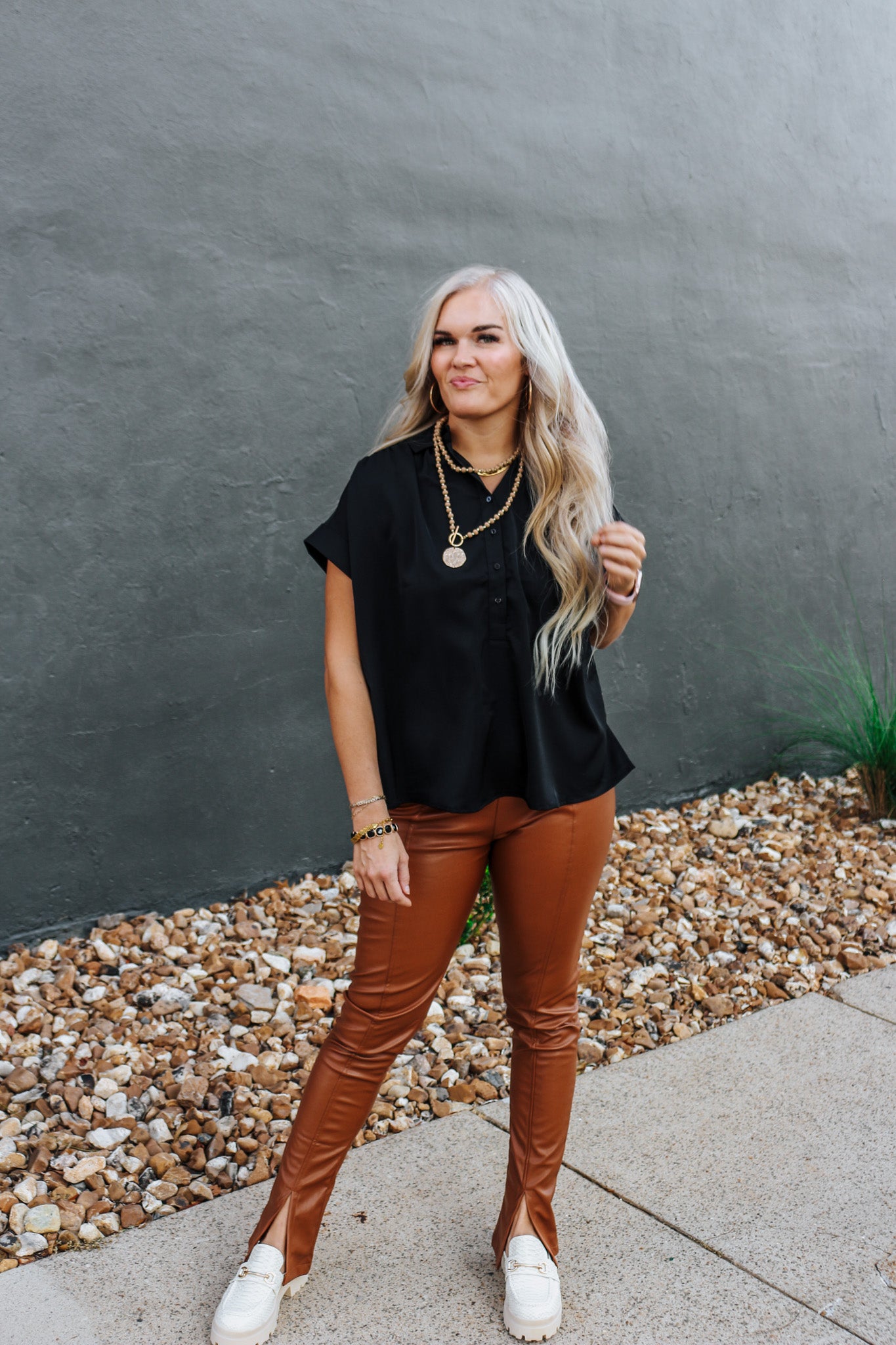 Have It Your Way Black Faux Leather Leggings