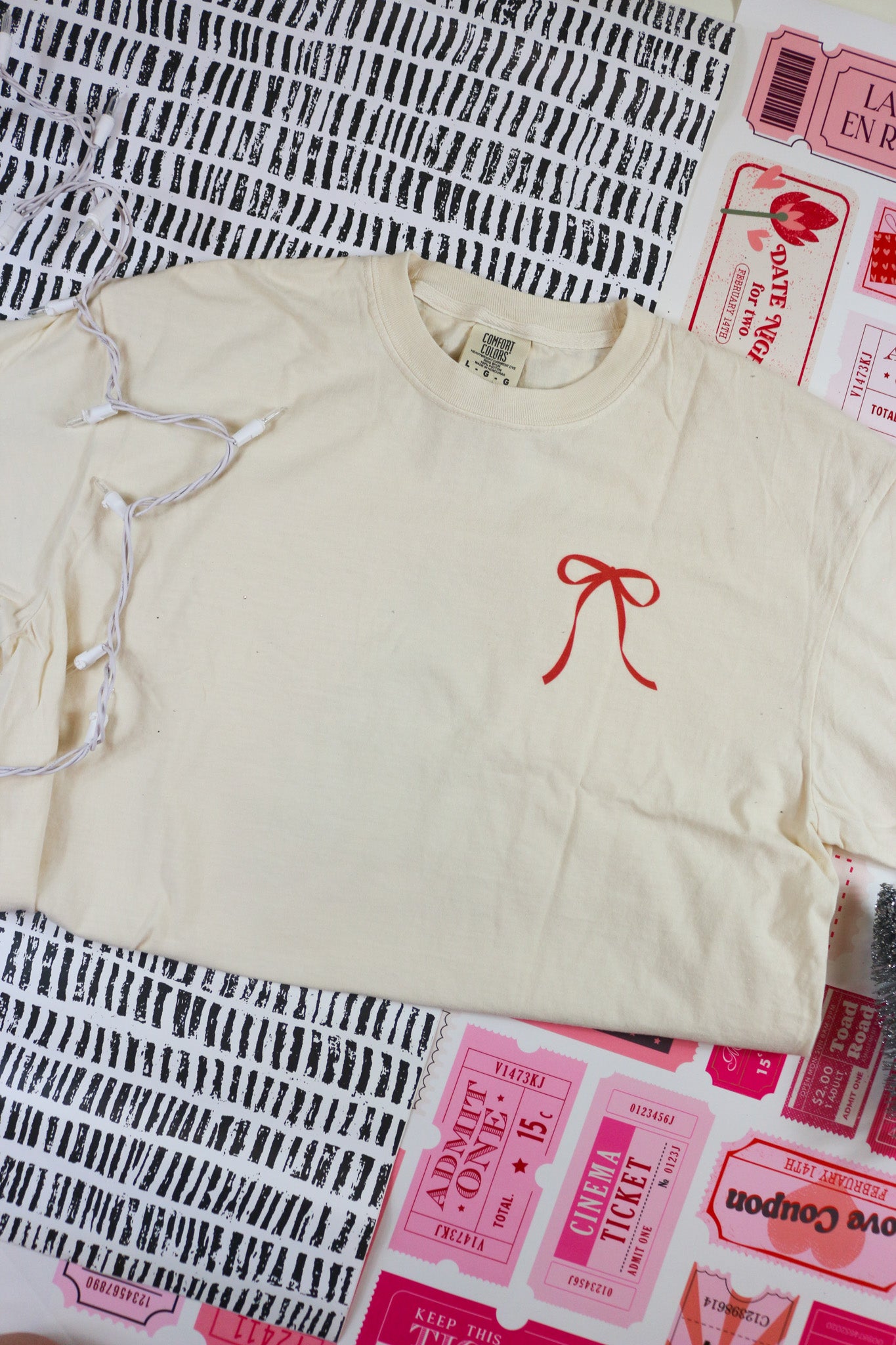 Christmas Postcard Cream Graphic Tee