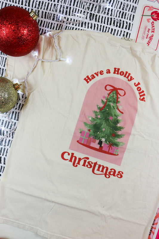 Christmas Postcard Cream Graphic Tee