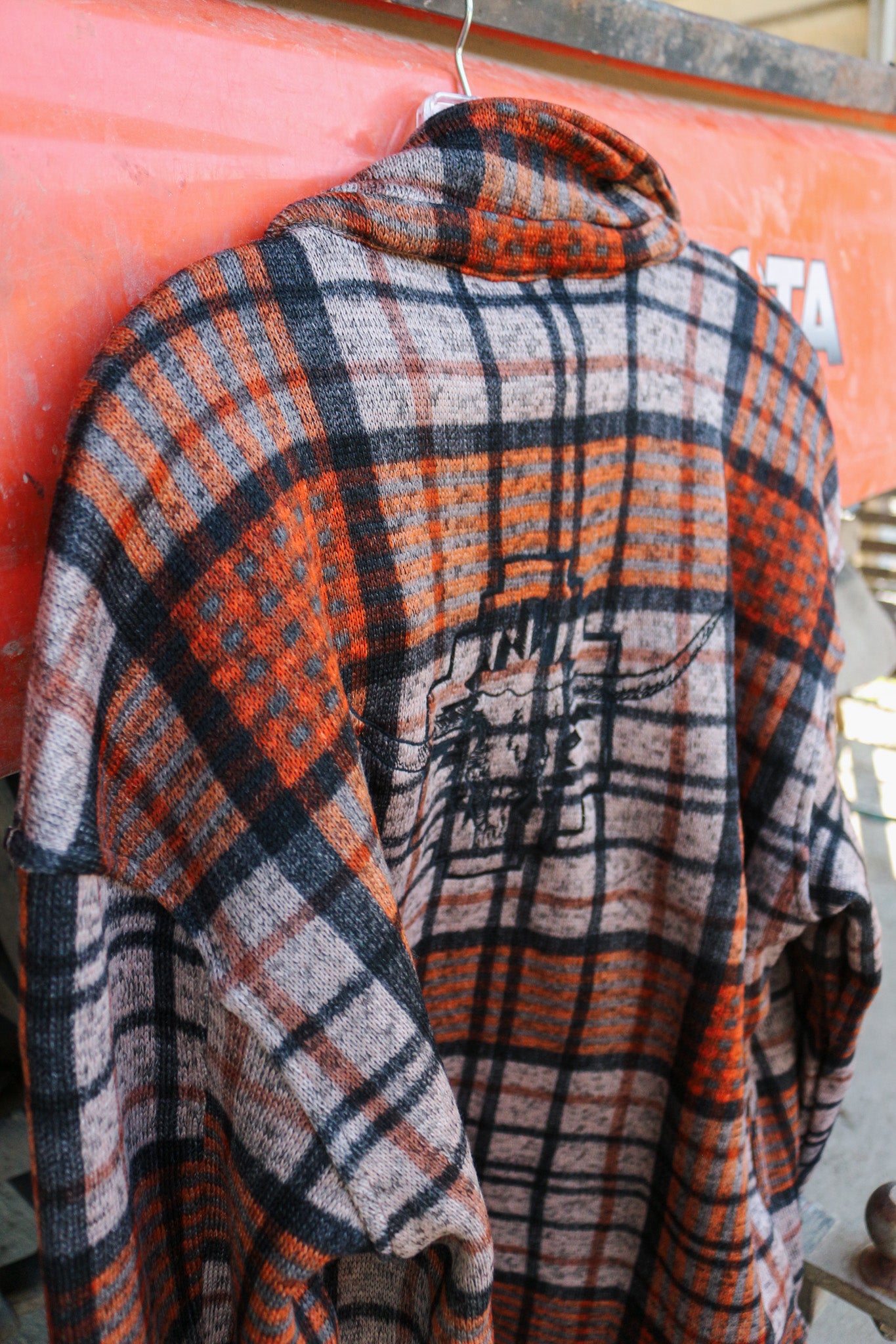 What It Looks Like Brown Rust Plaid Shacket