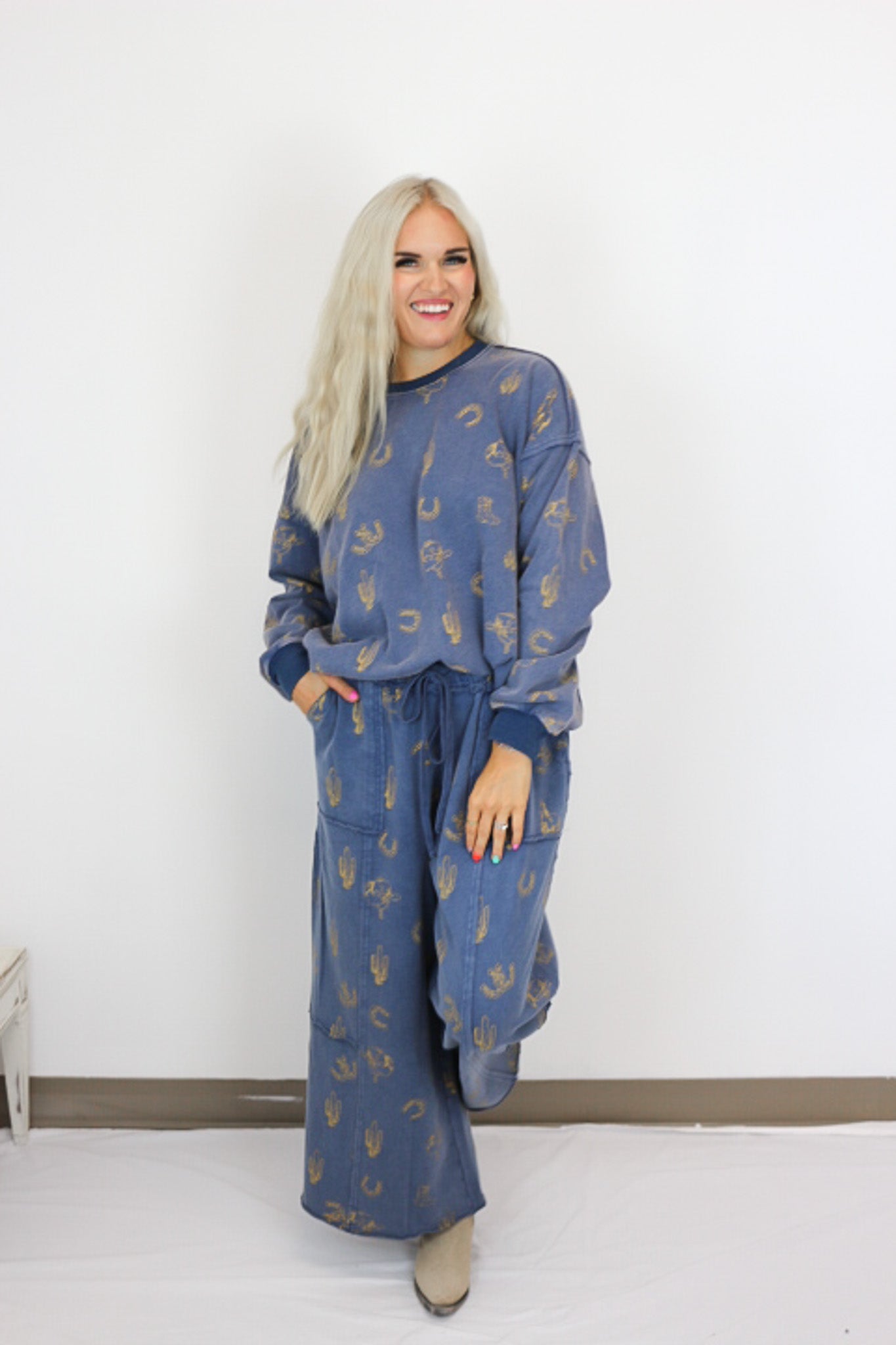 Barn To Brunch Western Lounge Pant -2 Colors